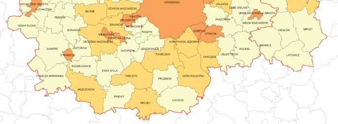 Delimitacja Obszaru Metropolitalnego Warszawy Grupy zagadnień delimitacyjnych: Przestrzeń