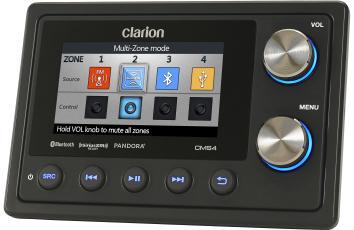 SYSTEMY MARINE CMS4 EAN: 4961033013930 RADIOODTWARZACZ USB; MP3/WMA Z BLUETOOTH Sterownik z kolorowym wyświetlaczem LCD 3,5 oraz Black-Box Zmienny kolor podświetlenia przycisków Ochronne szkło