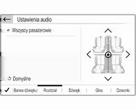 Aby ustawić barwę dźwięku zgodnie z własnymi preferencjami, wybrać Użytkownik. Zmienić ustawienia odpowiednio do potrzeb, a następnie je potwierdzić.