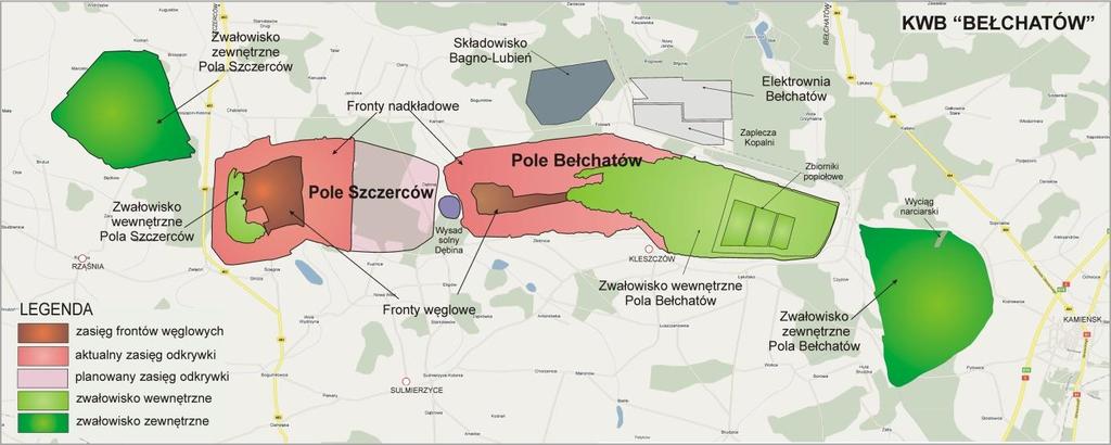 Charakterystyka kopalń węgla brunatnego w Polsce Charakterystykę kopalń węgla brunatnego przestawiono w podziale na grupy kapitałowe do których należą poszczególne zakłady zaczynając od Polskiej