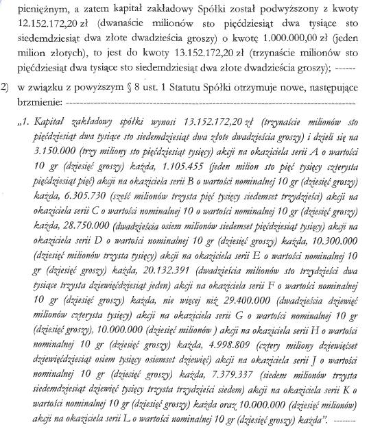 Akcje Serii M Akcje Serii M, wprowadzane na podstawie niniejszego Dokumentu Informacyjnego do Alternatywnego systemu obrotu, zostały wyemitowane na podstawie uchwały Zarządu.