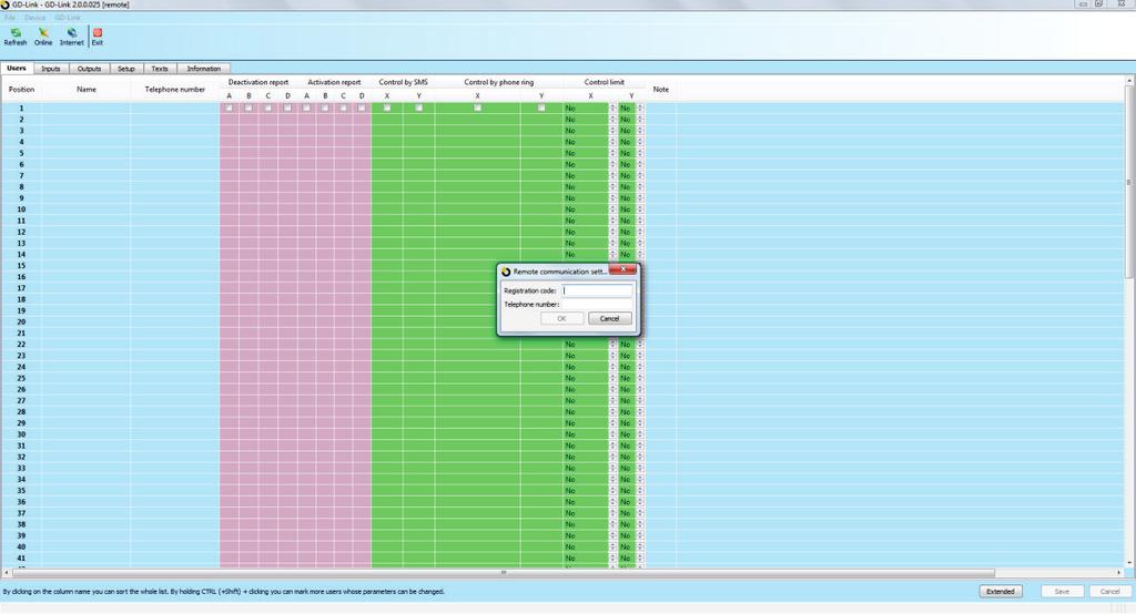 5.2. Programowanie zdalne z komputera PC Moduł GD-04K można również skonfigurować zdalnie przez Internet za pomocą komputera PC i programu GD-Link wersja 2.1.0 (lub wyższa).