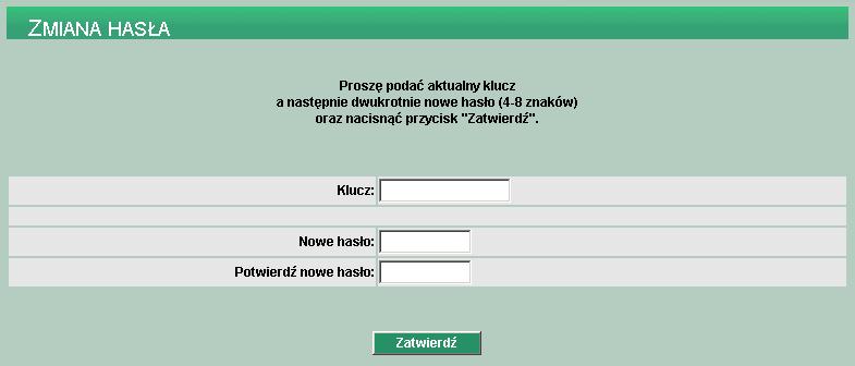 Uwaga! Zmiana hasła nie ma związku ze wskazaniami tokena i nie zwalnia użytkownika z konieczności stosowania wskazania tokena podczas rejestracji w systemie CUE e GBS24.