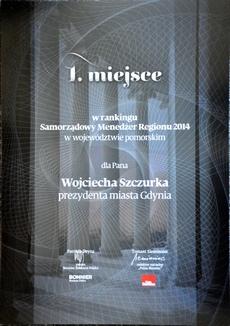 Wiceprezydent Gdyni Michał Guć odebrał w Warszawie dyplom do Rzecznika Praw Obywatelskich Ireny Lipowicz w dowód uznania za realizację polityki senioralnej opartej na czterech filarach: aktywizacji,