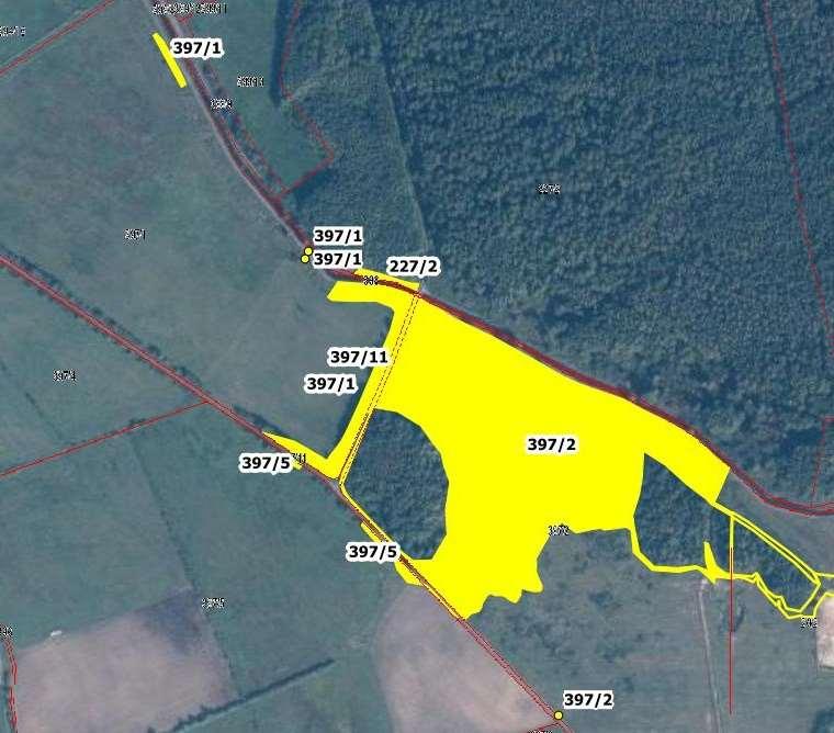 Działka: 227/2, 397/1, 397/2, 397/5, 397/11 obręb 0045 Drzonowo - obszar na NE od miejscowości Bogusławiec nad rzeką Błotnicą, w pobliżu czynnej żwirowni Powierzchnia ok.