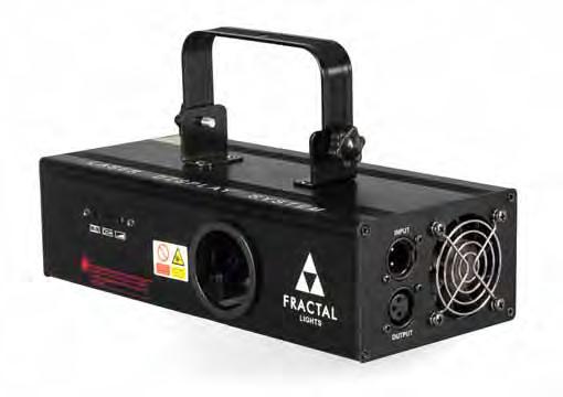 LASERY FL 200 RGY Profesjonalny laser firmy Fractal Lights charakteryzujący się dużą mocą 180mW. Wykonany z metalu laser posiada możliwość pracy zarówno przez DMX jak i Auto.