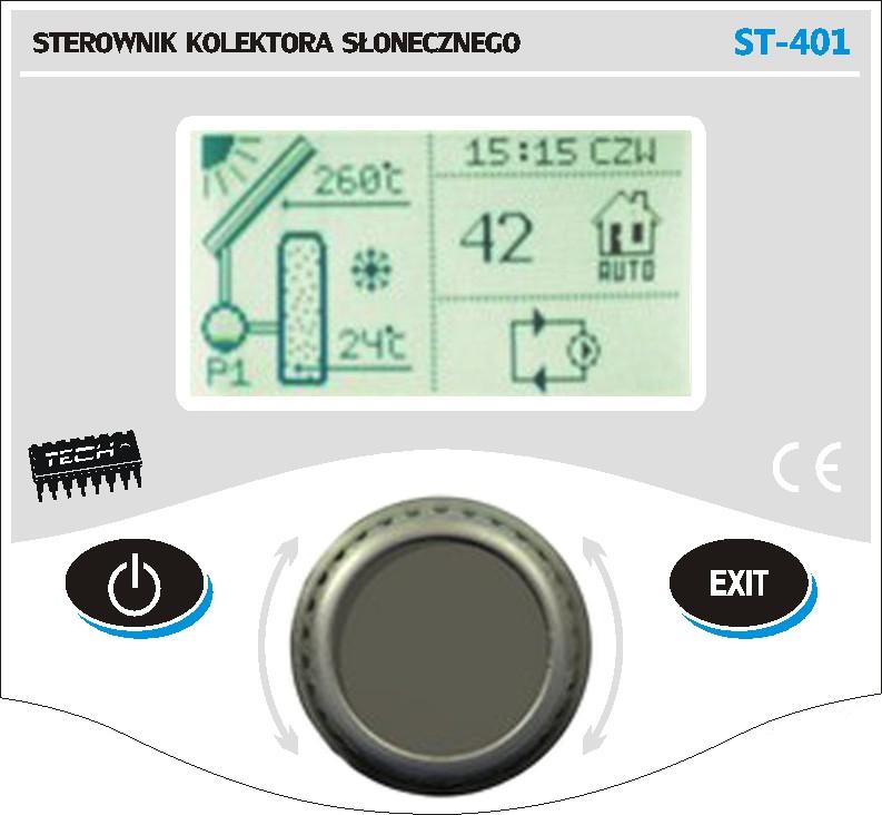 tech I. Zastosowanie Termoregulator typu ST-401 przeznaczony jest do obsługi instalacji kolektorów słonecznych.