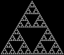 następującej konstrukcji: mając trójkąt równoboczny na płaszczyźnie wyznaczamy punkty będące środkami trzech jego boków, po czym usuwamy trójkąt zawierający się między tymi punktami.