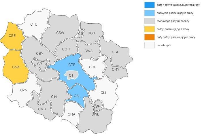 jako nadwyżkowy 5, tzn. taki na który na rynku pracy jest mniejsze zapotrzebowanie, niż liczba poszukujących pracy w tych zawodzie. Od 2015 r.