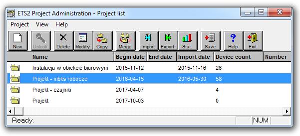 Załaduj (DLoad): Programowanie urządzeń (wgrywanie adresów fizycznych oraz programów aplikacyjnych).