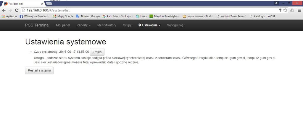 przydzielenie stałego IP) - Użytkownicy - dopisanie nowych użytkowników aplikacji z możliwością przydzielenia róznych zakresów dostępu do aplikacji - Ograniczenia czasowe - ustawienie czasów reakcji