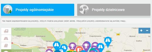 Przeglądanie projektów na stronie