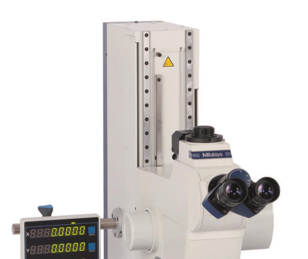 Mikroskop pomiarowy Serii MF-U Generacji D Specyfikacja techniczna Obraz obserwowany Tubus optyczny Metoda regulacji ogniskowania Dokładność (20 C) Szybki przesuw Zasilanie Obiektyw okularowy Głowica