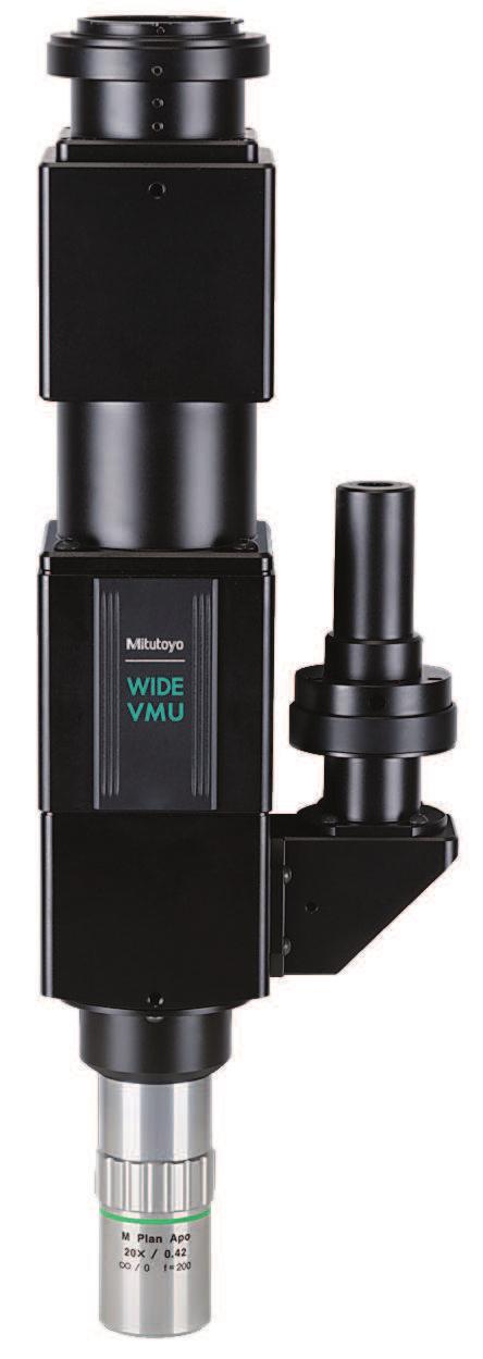 Wizyjny moduł mikroskopowy serii VMU Seria 378 Seria WIDE VMU z 7 razy większym polem widzenia niż w modelach konwencjonalnych przenosi wideo-mikroskopię na następny