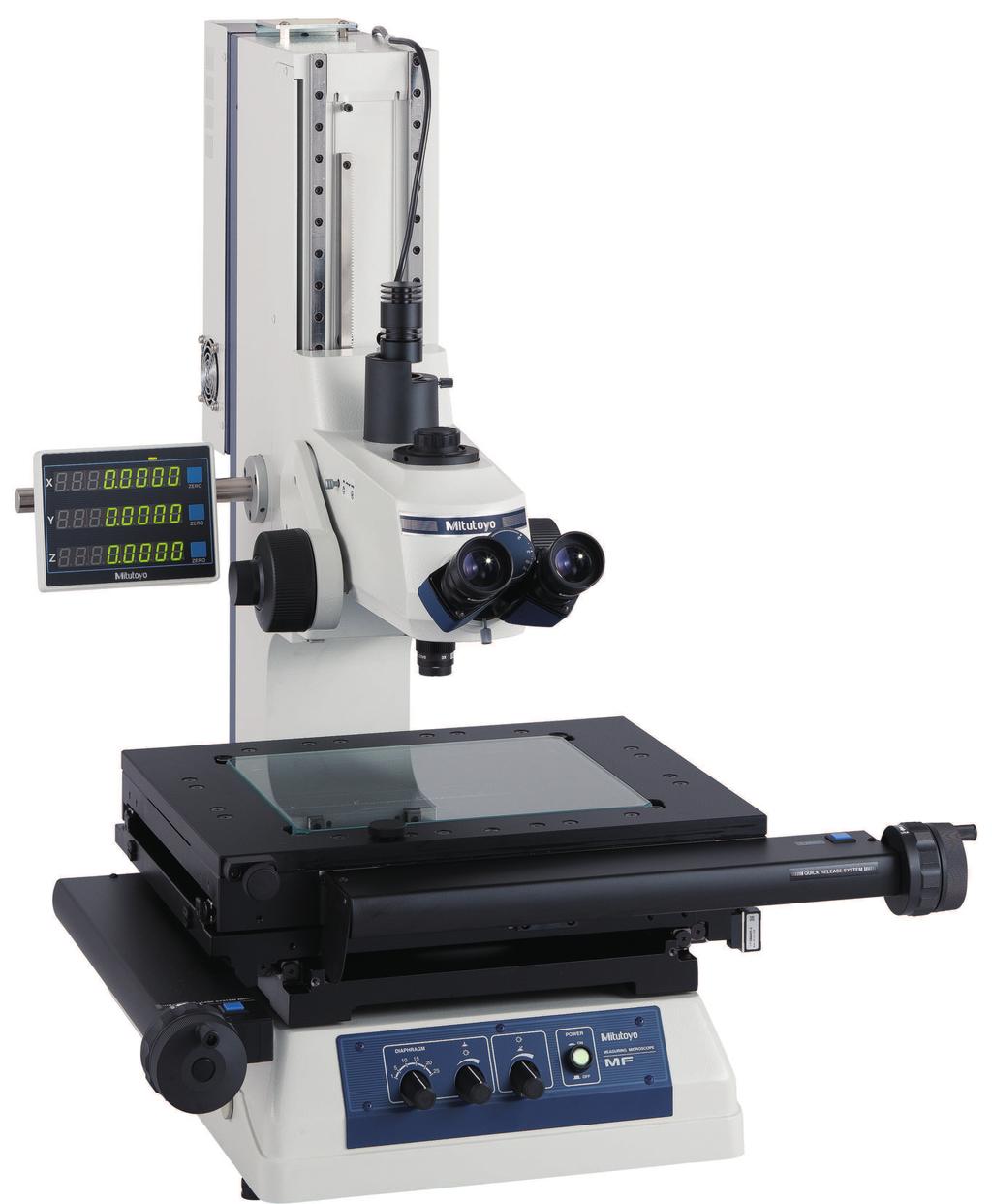 Mikroskop pomiarowy Serii MF Generacji D Seria 176 Specyﬁkacja techniczna Uniwersalny mikroskop pomiarowy serii MF oferuje zwiększoną wydajność pomiarów zarówno przy stosowaniu systemu Vision Unit i