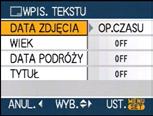 Funkcja ta jest odpowiednia w przypadku drukowania w standardowym formacie. (W przypadku nakładania daty itp. na zdjęcia o rozmiarze obrazu większym niż [ ] ich rozmiar zostaje zmieniony.