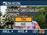 1 Za pomocą przycisków 2/1 wybierz zdjęcie, a następnie naciśnij przycisk 4. 2 Za pomocą przycisków 2/1 wybierz rozmiar, a następnie naciśnij przycisk 4.