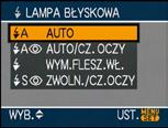 Robienie zdjęć z wbudowaną lampą błyskową Czynności zaawansowane (robienie zdjęć) Wybieranie odpowiedniego ustawienia lampy błyskowej Ustawianie lampy błyskowej stosownie do sytuacji.