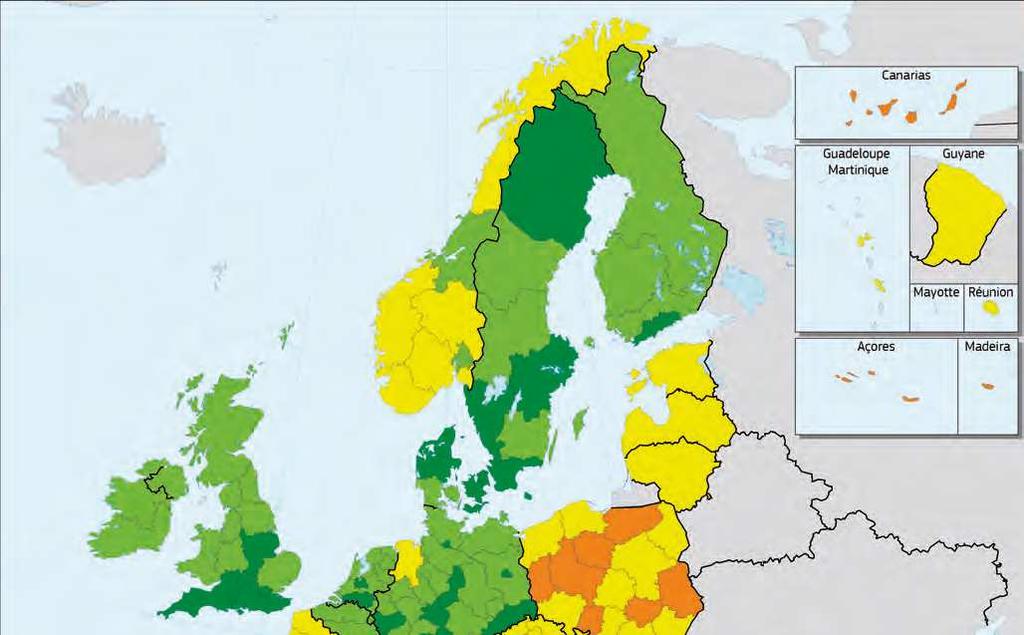 W okresie od 2012 do 2016 roku województwo łódzkie jako jeden z trzech regionów Polski (prócz województw lubuskiego i podkarpackiego) zanotowało stabilny wzrost innowacyjności w latach 2012-2014 i