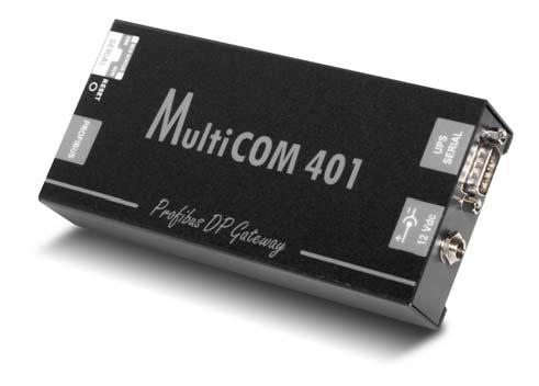 w Multicom 401 - konwerter protokołu PROFIBUS 115 USMULTI401 Profibus MultiCOM 401 jest opcją umożliwiającą podłączenie zasilaczy UPS do sieci Profibus DP.