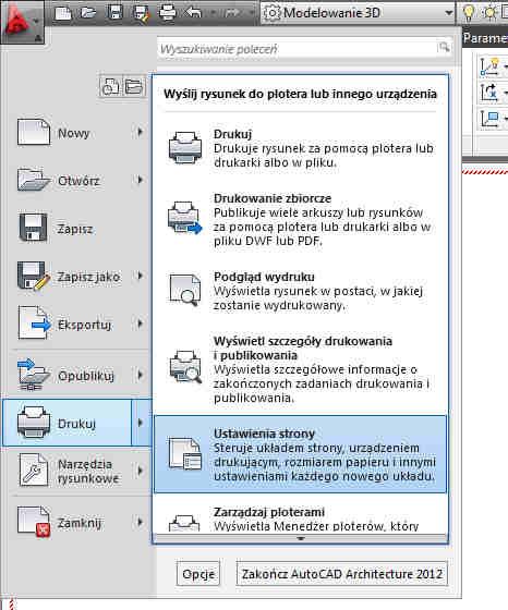 Menedżer ustawień strony Każdy wydruk