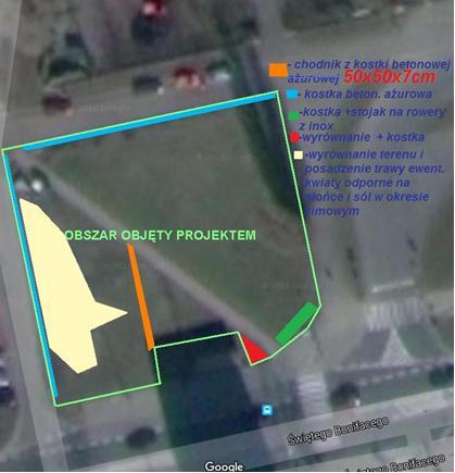 Propozycja zagospodarowania. Spis zdjęd Zdjęcie 1 Przestrzeo do wyrównania i położenia kostki betonowej 50x50 np. Zdjęcie 17... 3 Zdjęcie 2 Widok od strony wjazdu z ul. Św.