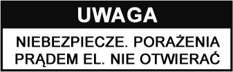 PL OSTRZEŻENIE Uwaga: cyfrowy odtwarzacz wideo jest wyposażony w system laserowy.