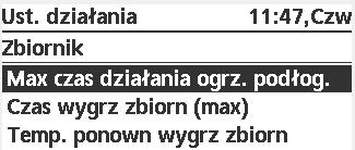 temperatury dezynfekcji zbiornika (55 C-75 C,