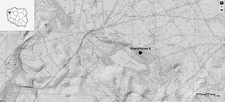 8 M. Chłoń, T. Płonka Ryc. 1. Wierzchowo 6. Lokalizacja stanowiska (wg www.geoportal.gov.pl) metody składanek i Systemów Informacji Geograficznej.