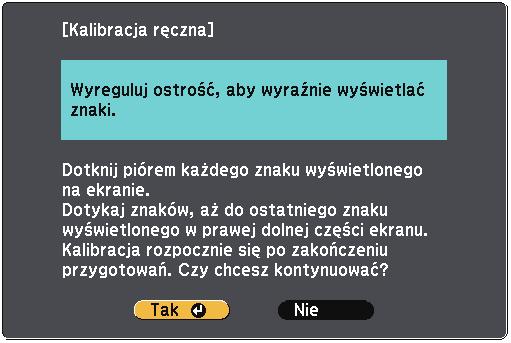 d e W rzie konieczności wyreguluj ostrość poprzez otwrcie pokrywy filtr powietrz z boku projektor i przesunięcie dźwigni ostrości. Wybierz Tk i nciśnij przycisk [Enter].