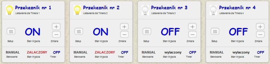 2. Wyjścia Sterowanie PK (Autotimer PK) Umożliwia automatyczne sterowanie czterema urządzeniami (wykorzystując wbudowane przekaźniki) o ustalonej godzinie i w danym dniu tygodnia.