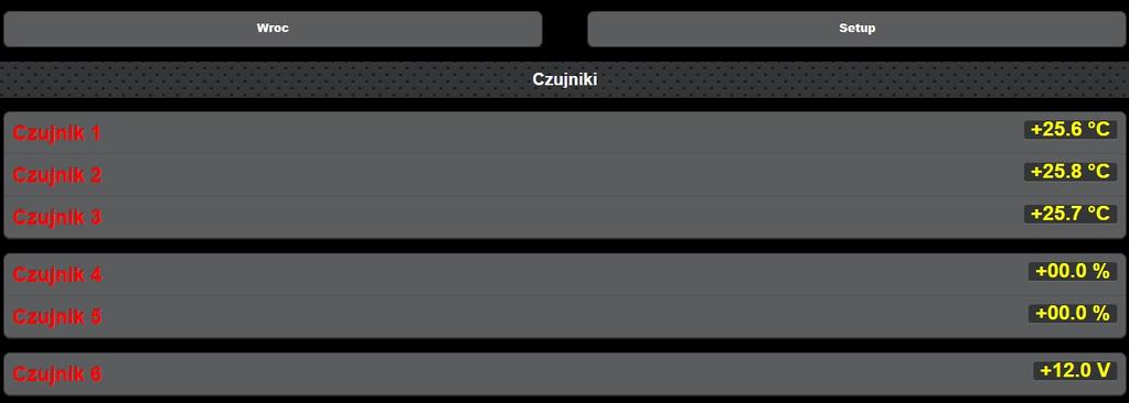 1. Czujniki Odczyt Setup Monitoring