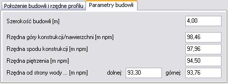 W przypadku odcinków typu Rurociąg (koryto zabudowane) również można wstawić budowle (lub same dodatkowe