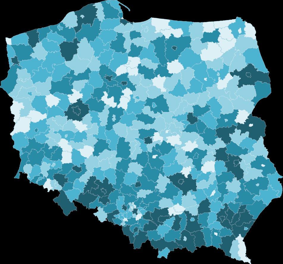 XIV. ANALIZA ROZKŁADU TERYTORIALNEGO PODMIOTÓW DZIAŁAJĄCYCH W OBSZARZE KULTURY Wykres 32. Struktura podmiotów działających w obszarze kultury w 2016 r.