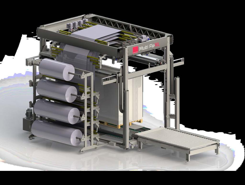 Multi FleXL Multi FleXL Multi FleXL oferuje wysoki stopień swobody stosowania wielu rozmiarów ładunków, które można owinąć na jednej maszynie.