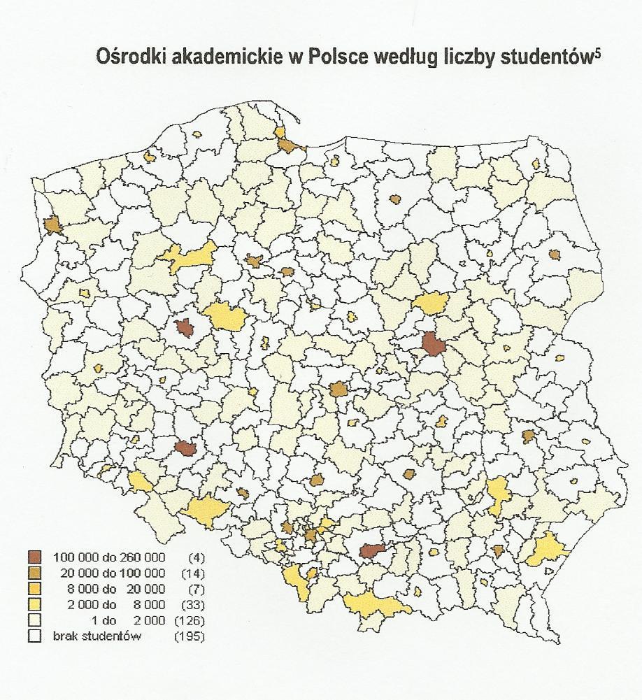 Przykład: sieć ośrodków świadczących