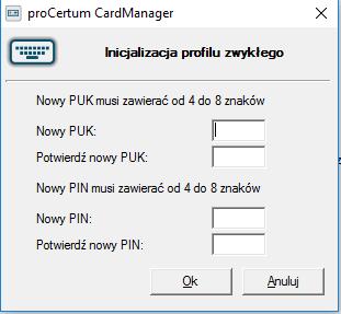 Wówczas zostanie zdefiniowany nowy kod PUK i nowy kod PIN.