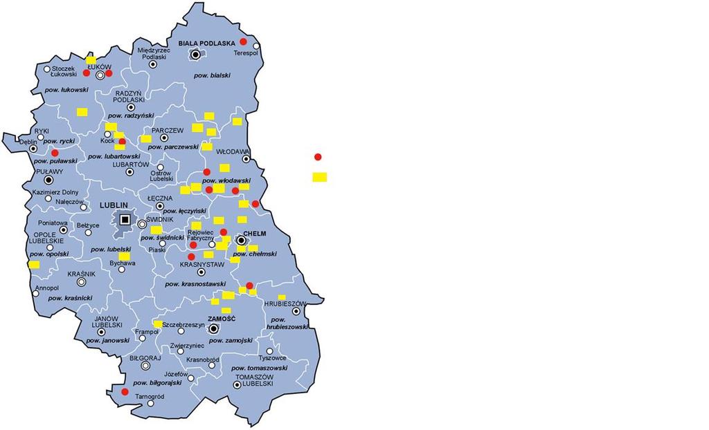 Realizacja prac scaleniowych Geografia realizowanych