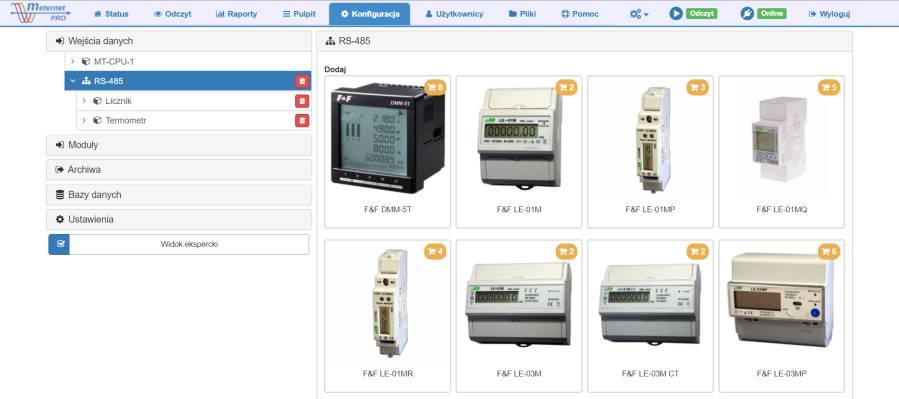 Status Odczyt Raporty Pulpit Użytkownicy Pliki Pomoc system nie wymaga instalacji programów na sprzęcie użytkownika serwer MT-CPU-1 stanowi samodzielną jednostkę zarządzającą urządzeniami i archiwum