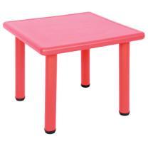 Blat w kształcie kwadratowym, blat i nogi w kolorze czerwonym. 27. Krzesełko Krzesełka wykonane z tworzywa sztucznego. Szeroko rozstawione i odchylone do tyłu nogi zapewniają wysoką stabilność.