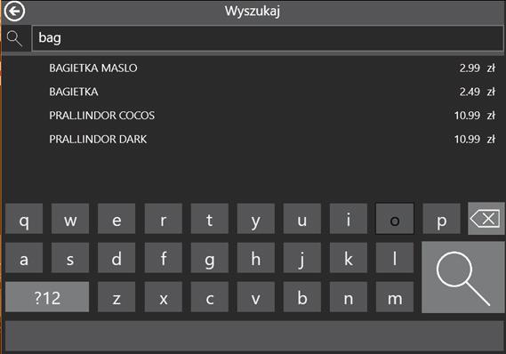 przenośnym klienta. Pozwala wyszukać produkty w markecie.