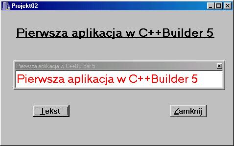71 Skoro tak dobrze nam idzie, to wypróbujmy jeszcze jeden komponent z karty Standard, mianowicie komponent edycyjny typu TEdit, który jak już powinniśmy się domyślać będzie reprezentowany właśnie
