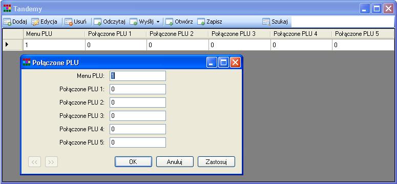 3.3. Programowanie tandemów Aby wejść do programowania tandemów należy wejść w 4.Tandemy. (w punkcie 2.