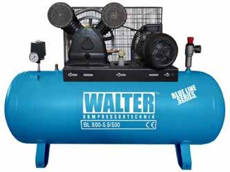 2950 zł 2750 zł Kompresor Walter BL800-5,5/500 BL800-5,5/500 Seria BL stanowi podstawową serię kompresorów Walter.