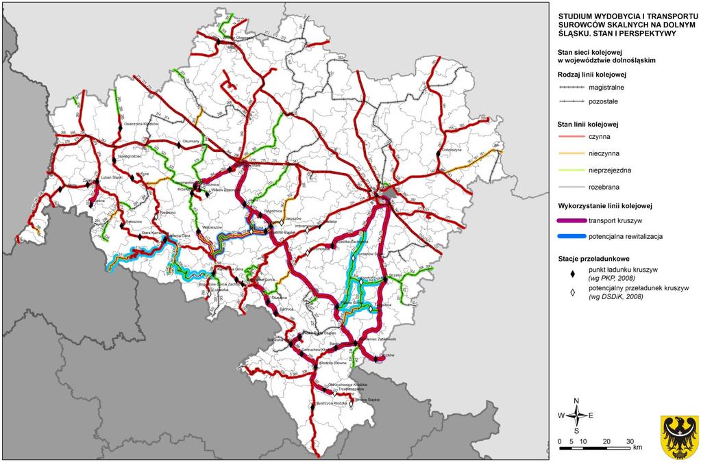 WYKORZYSTANIE KOLEI OPŁATY EKSPLOATACYJNE ANALIZA WPŁYWÓW GMIN Z TYTUŁU OPŁAT EKSPLOATACYJNYCH Gmina Wpływy z tytułu opłaty eksploatacyjnej w latach 2003-2007 Udział opłaty eksploatacyjnej w