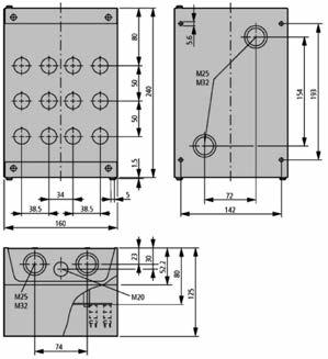 M20 4 186 151,6 172,5 2 x M20, 2 x M25, 4 x M40 6 252 217,6 238,5 2 x M20, 2 x M25, 4 x M20 12 72 160,0 193,0 2 x M20, 2 x M32, 4 x M32 OPIS KOD EAN DOSTĘPNOŚĆ STORE NR KAT.