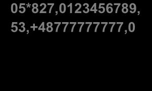 Komenda umożliwia zmianę nr Baza 2 05*827, <kod dostępu>,53,<nr bazy 2>,0 53,+48777777777,0 PHONE NUMBER TO RECEIVE CUSTOM MESSAGES CHANGED Potwierdzenie zostanie wysłane