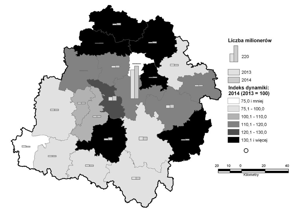 Milionerzy nowa grupa społeczna w regionie łódzkim 61 Rys. 8.