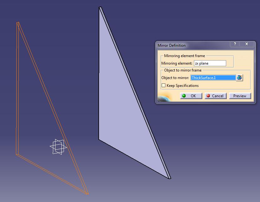 Part Design CATIA V5-6R2015 Mirror