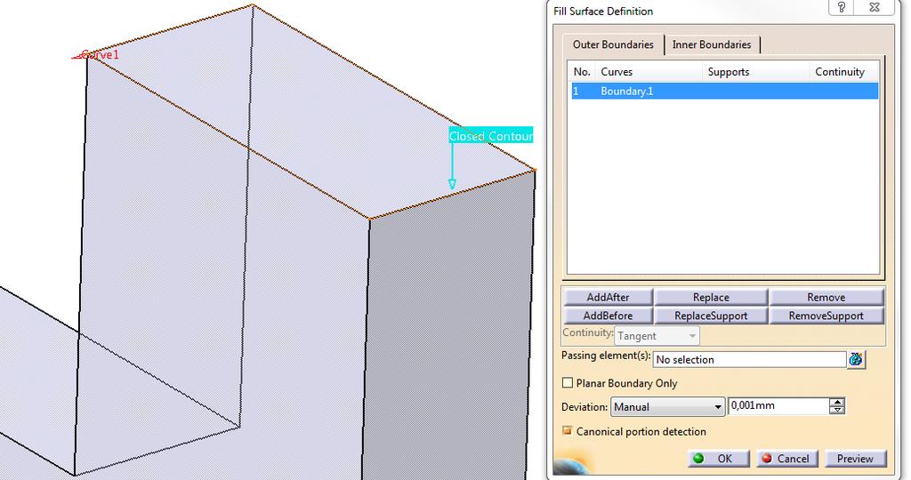 Generative Shape Design CATIA V5-6R2016 Fill surfaces rozszerzenie funkcjonalności;